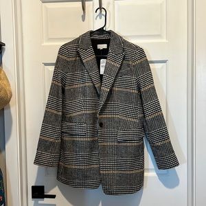 NWT Oversized Plaid Blazer